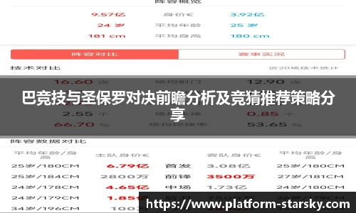 巴竞技与圣保罗对决前瞻分析及竞猜推荐策略分享